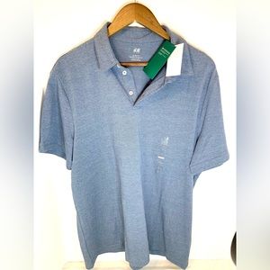 NWT H&M Men’s Blue Polo Shirt Size Large
